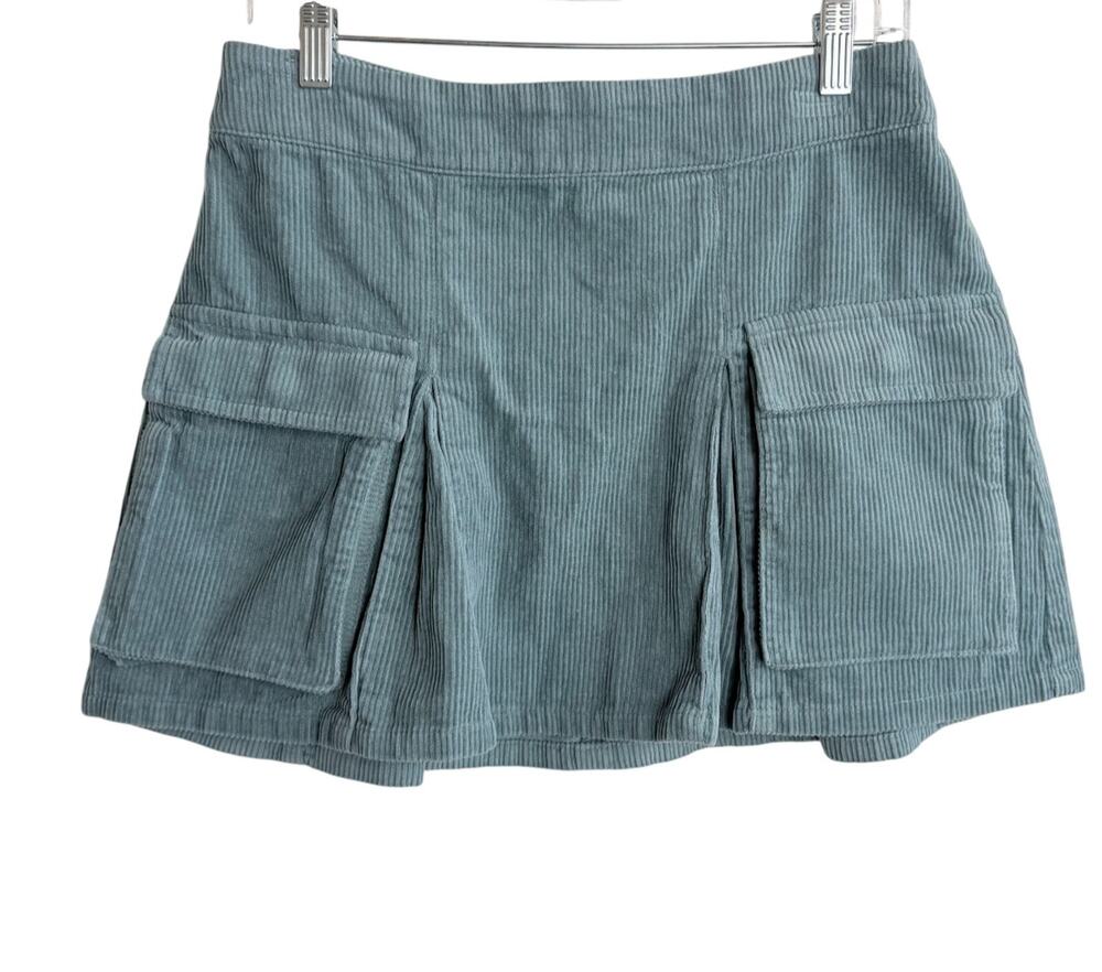 Wild Fable Corduroy Mini Skirt Womens Small Blue Cargo Pocket NWT Trendy